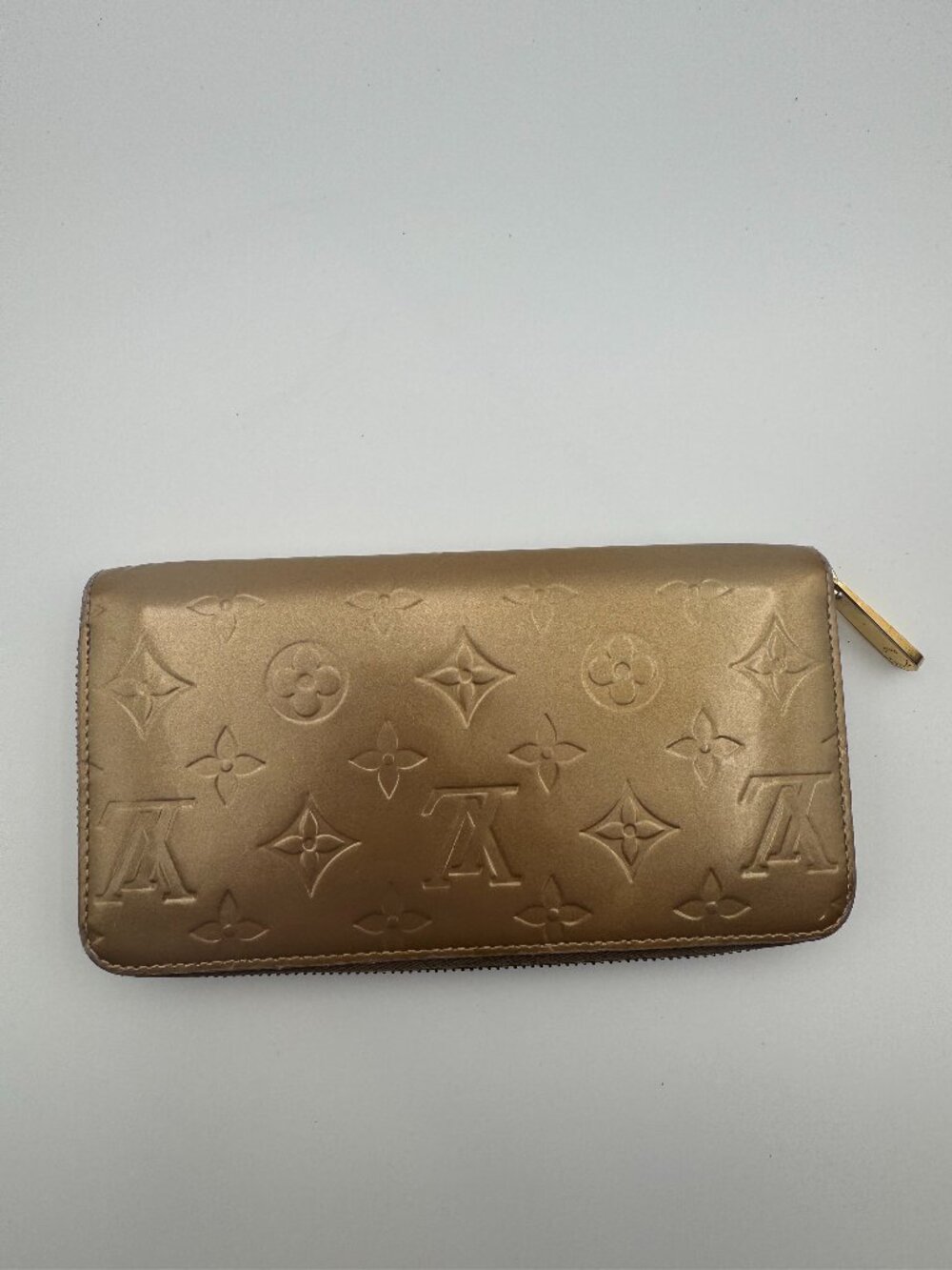 Louis Vuitton Vernis Gold Long Wallet with COA